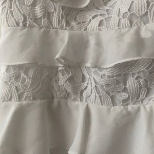 Lilly Pulitzer white lace and ruffle dress